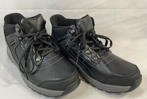 OrthoFeet Delta Women’s 10.5 D Wide Black Waterproof Leather Hiking Boots 90001